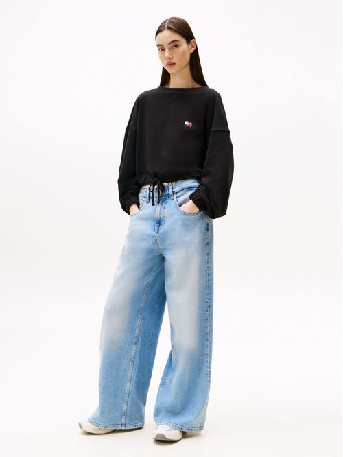 SWEATSHIRT TJW TIE DETAIL BADGE CREW EXT