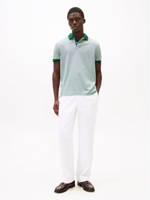 POLO STRIPED INTERLOCK REG POLO