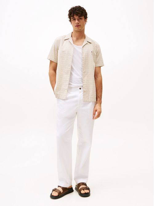 CAMISA COTTON LINEN DOBBY SS RF SHIRT