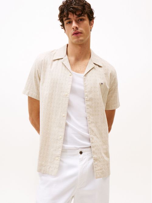 CAMISA COTTON LINEN DOBBY SS RF SHIRT