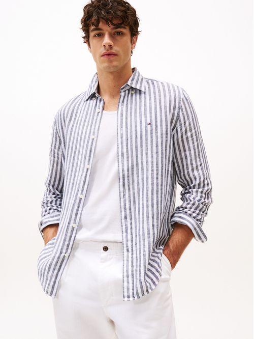 CAMISA LINEN ESSENTIAL STRIPE RF SHIR