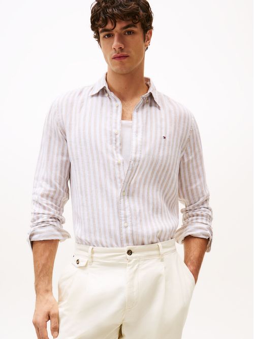 CAMISA LINEN ESSENTIAL STRIPE RF SHIR