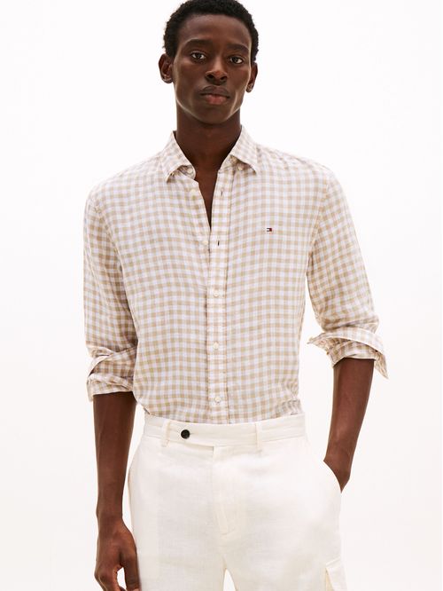 CAMISA LINEN ESSENTIAL GINGHAM RF SHI