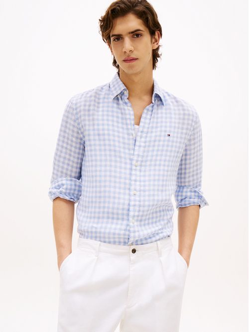 CAMISA LINEN ESSENTIAL GINGHAM RF SHI