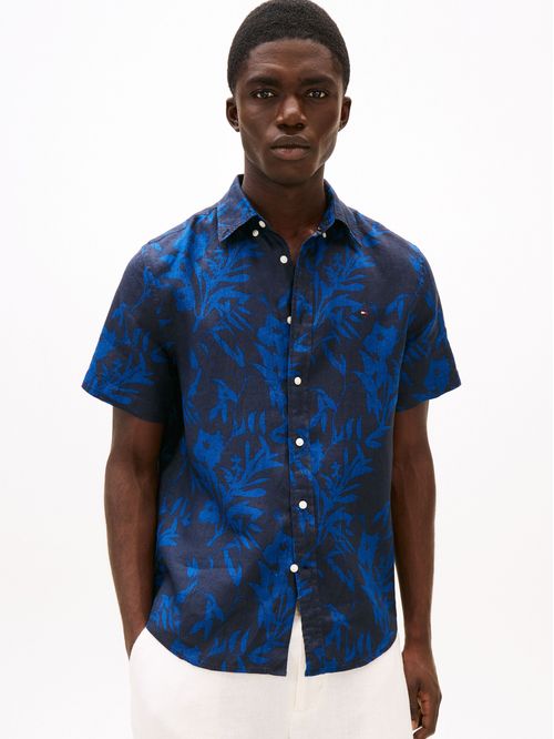 CAMISA LINEN TROPICAL PRT SS RF SHIRT