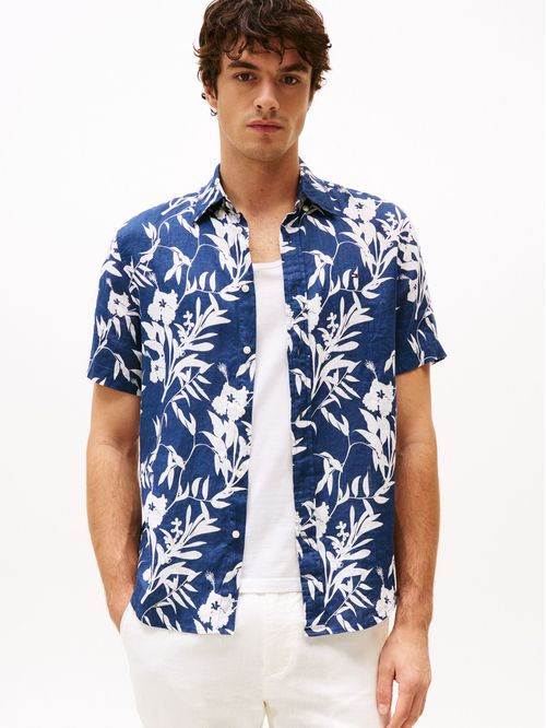 CAMISA LINEN TROPICAL PRT SS RF SHIRT