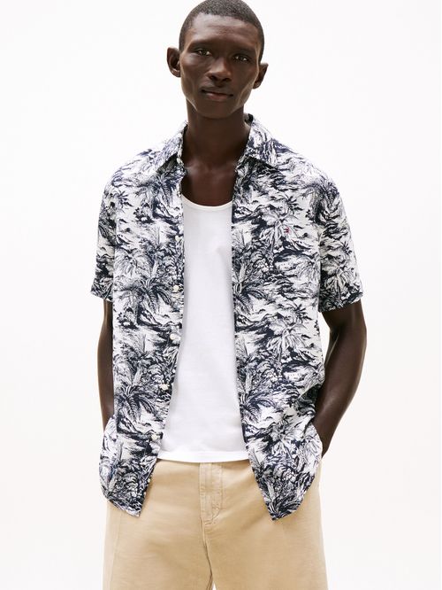 CAMISA LINEN VACATION PRT SS RF SHIRT