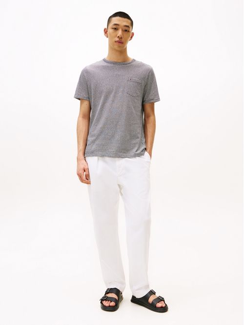 CAMISETA COTTON LINEN STRIPE TEE