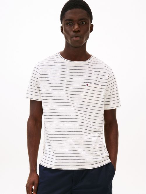 CAMISETA COTTON LINEN STRIPE TEE