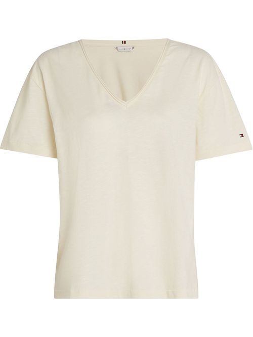 CAMISETA SLUB CROP V-NK SS