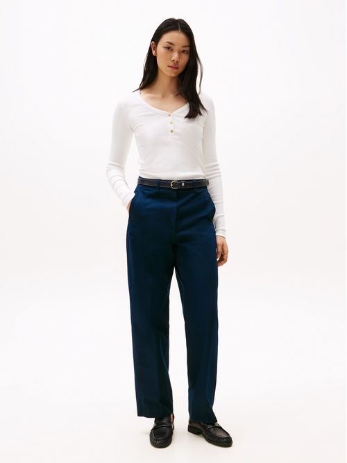 CAMISETA SLIM HENLEY GB SCOOP-NK LS