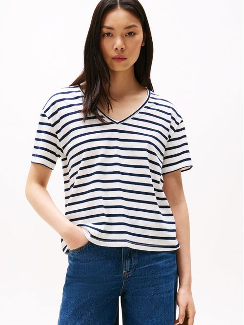 CAMISETA MODERN CO LINEN V-NK SS