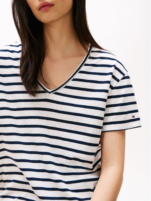 CAMISETA MODERN CO LINEN V-NK SS