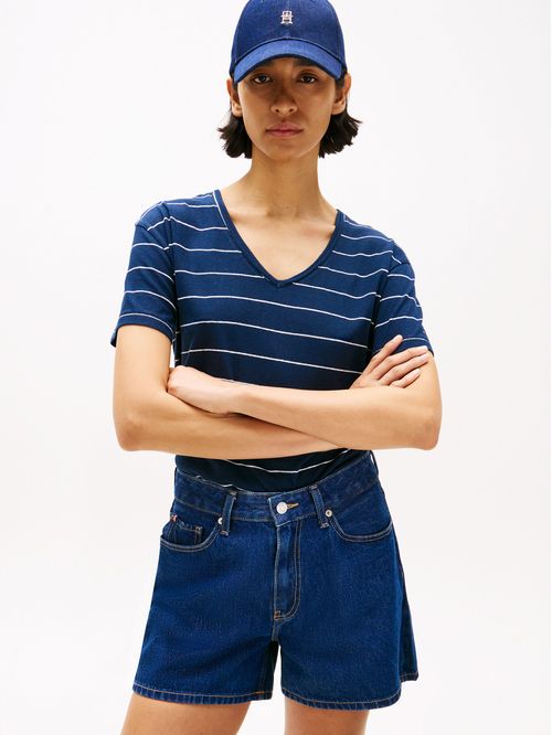 CAMISETA MODERN CO LINEN V-NK SS