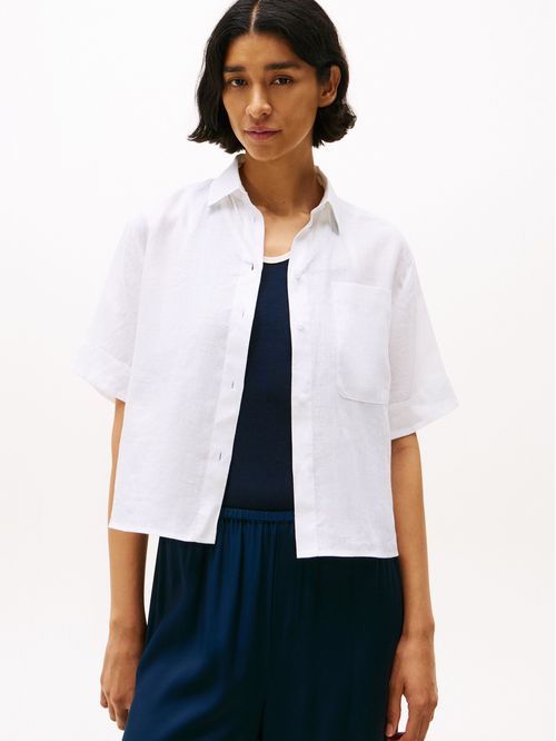 BLUSA ESS LINEN RELAXED S/S SHIRT