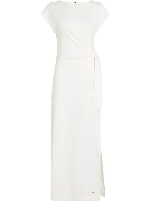 VESTIDO KNOT BOAT-NK MIDI DRESS SS