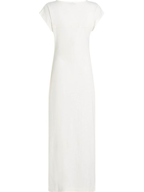 VESTIDO KNOT BOAT-NK MIDI DRESS SS