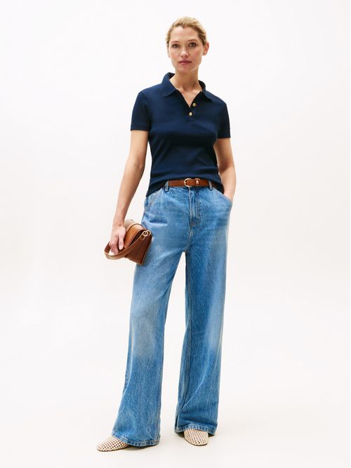 POLO  SLIM GOLD BUTTON POLO SS