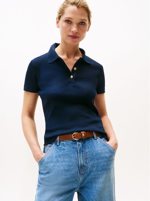 POLO  SLIM GOLD BUTTON POLO SS