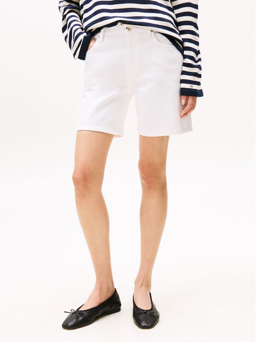 SHORT  DNM STRAIGHT SHORT RW WHITE