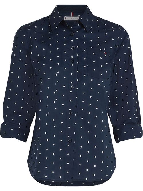 BLUSA CO AOP LS ROLL-TAB SHIRT