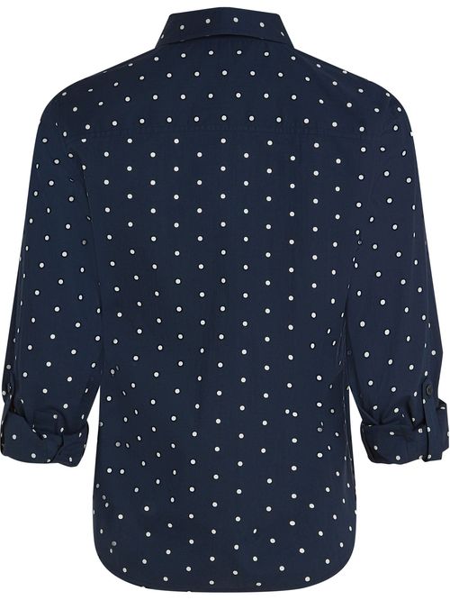 BLUSA CO AOP LS ROLL-TAB SHIRT