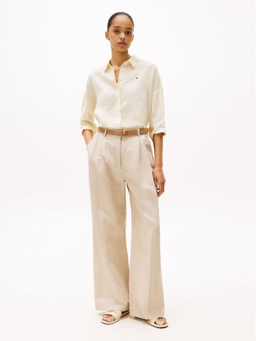 BLUSA ESS LINEN LOOSE 3-4 SLEEVE SHI