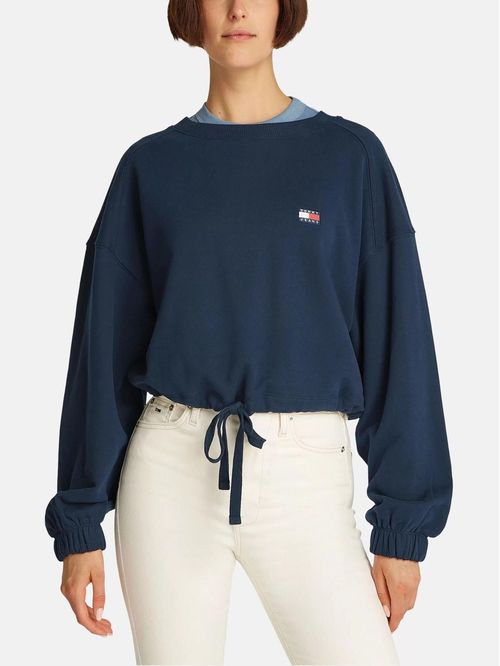 SWEATSHIRT TJW TIE DETAIL BADGE CREW EXT