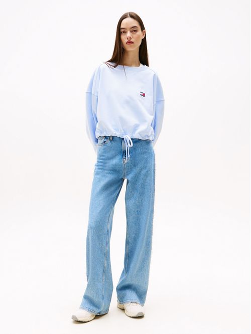 SWEATSHIRT TJW TIE DETAIL BADGE CREW EXT