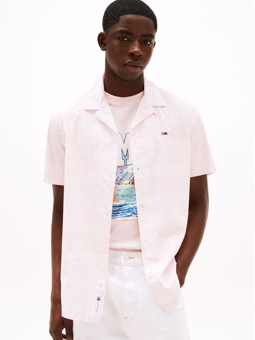 CAMISA TJM REG AOP SS SHIRT EXT