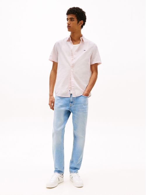 CAMISA TJM REG LINEN BLEND STP SS SHI