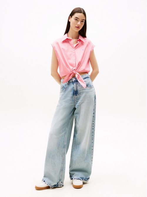 BLUSA TJW POPLIN FRONT KNOT SHIRT