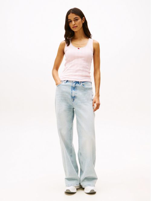 TOP TJW SLIM POINTELLE TANK TOP