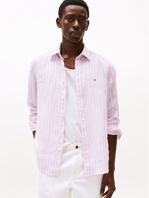 CAMISA LINEN ESSENTIAL STRIPE RF SHIR