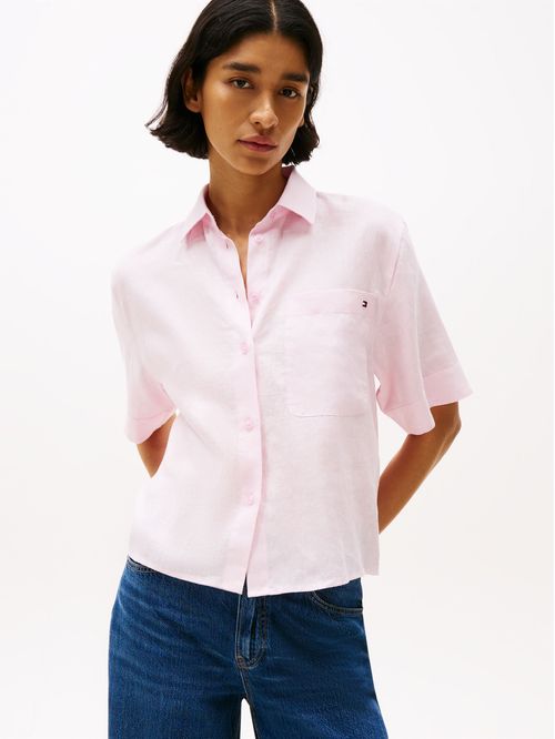 BLUSA ESS LINEN RELAXED S/S SHIRT