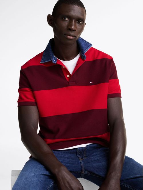 POLO RUGBY STRIPE RELAXED POLO TH