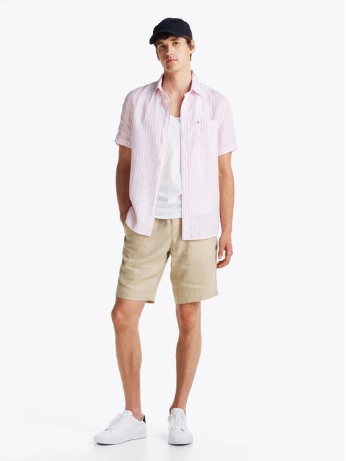 CAMISA PIGMENT DYE LINEN STP S/S SHIR TH