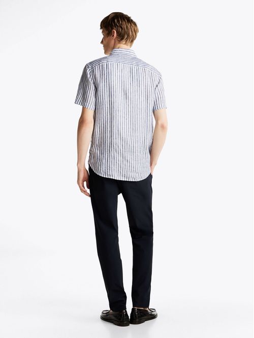 CAMISA PIGMENT DYE LINEN STP S/S SHIR TH