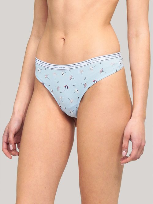 CALZON CLASSIC COTTON LOGO BAND THONG