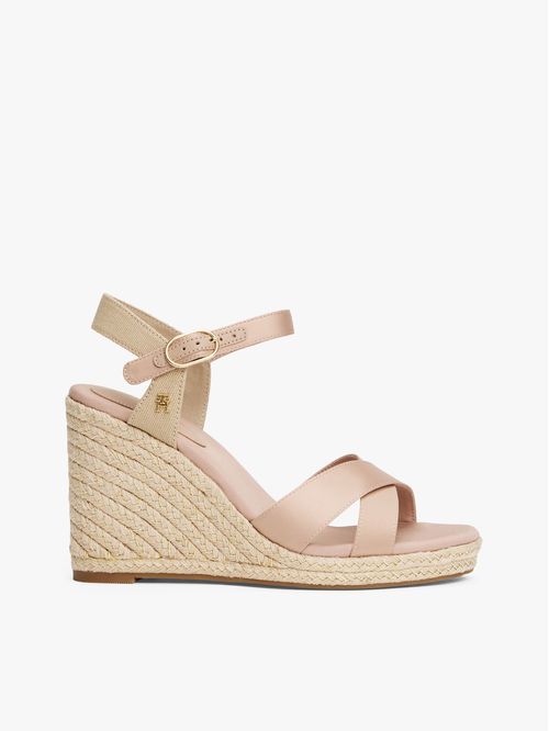 ALPARGATAS SATIN HIGH WEDGE ESPADRILLE