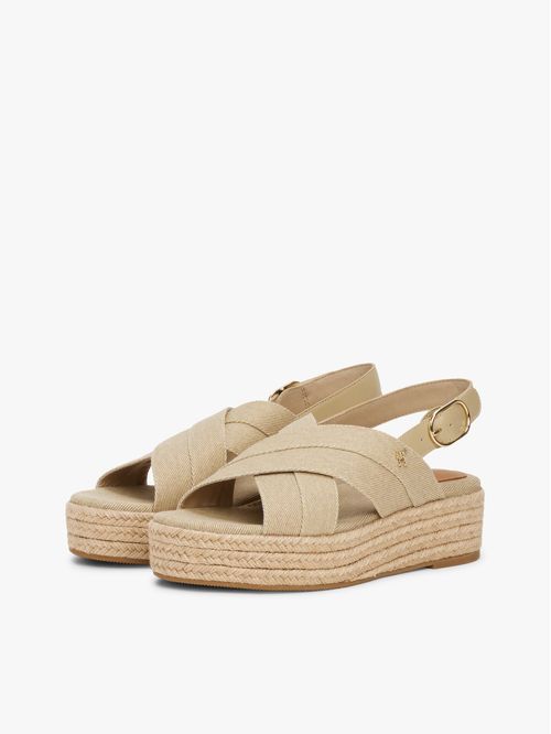 ALPARGATAS DENIM ESPADRILLE PLATFORM SAND