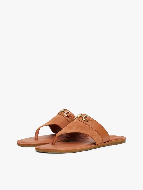 SANDALIAS MIXED LEATHER HORSEBIT THONG