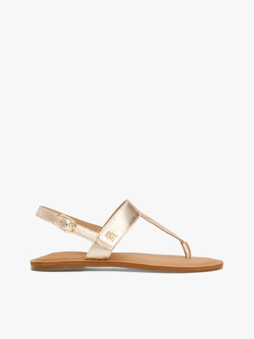 SANDALIAS METALLIC LEATHER THONG SANDAL