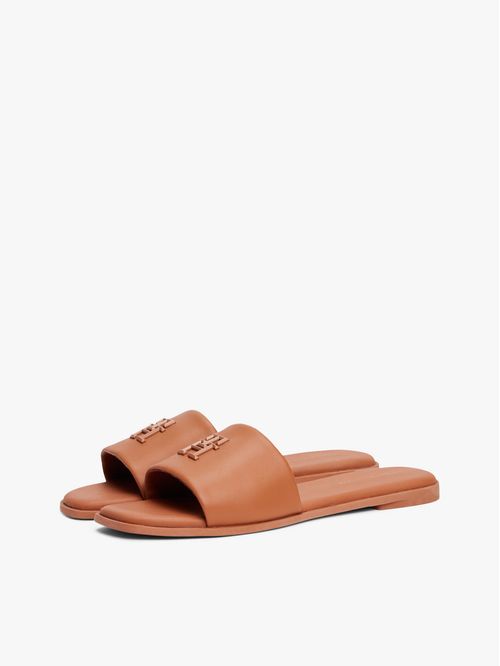 SANDALIAS TH LOGO HARDWARE LEATHER MULE