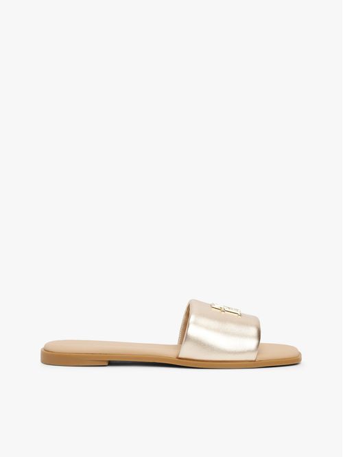 SANDALIAS TH LOGO HW METALLIC LEATHER MU