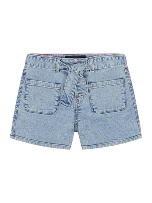 SHORT TH BELTED DENIM SHORT