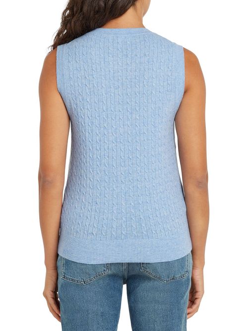 SWEATER MINI CABLE C-NECK TANKTOP TH
