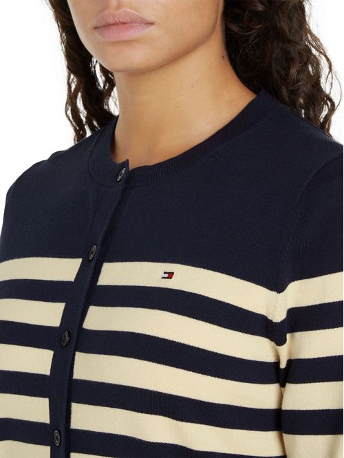 SWEATER CO JERSEY STITCH C-NK LS CARDI TH