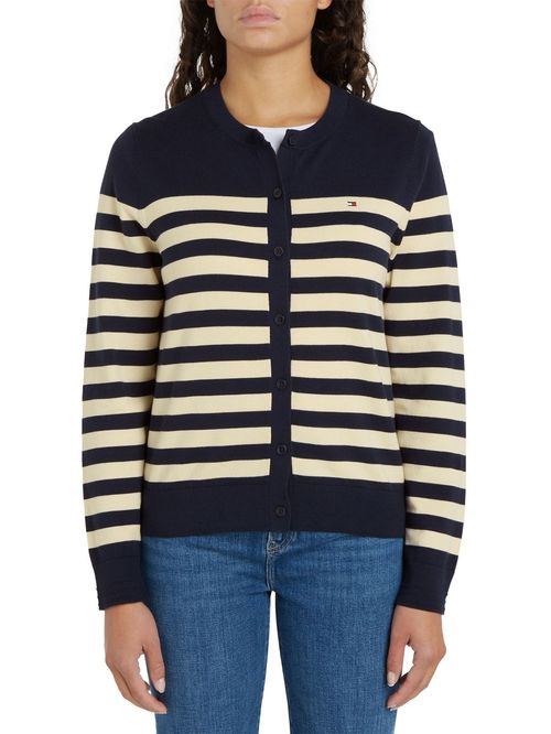 SWEATER CO JERSEY STITCH C-NK LS CARDI TH