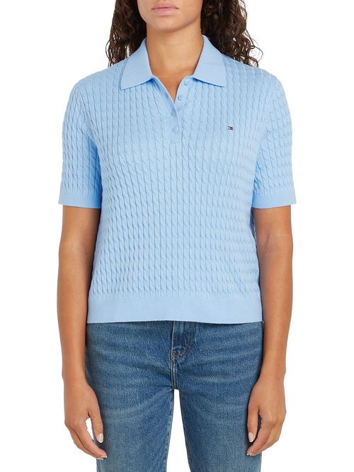 SWEATER CO CABLE FINE GG POLO SWEATER TH